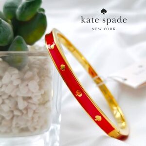 NWT Kate Spade Spot The Spade Hinged Enamel Bangle Bracelet